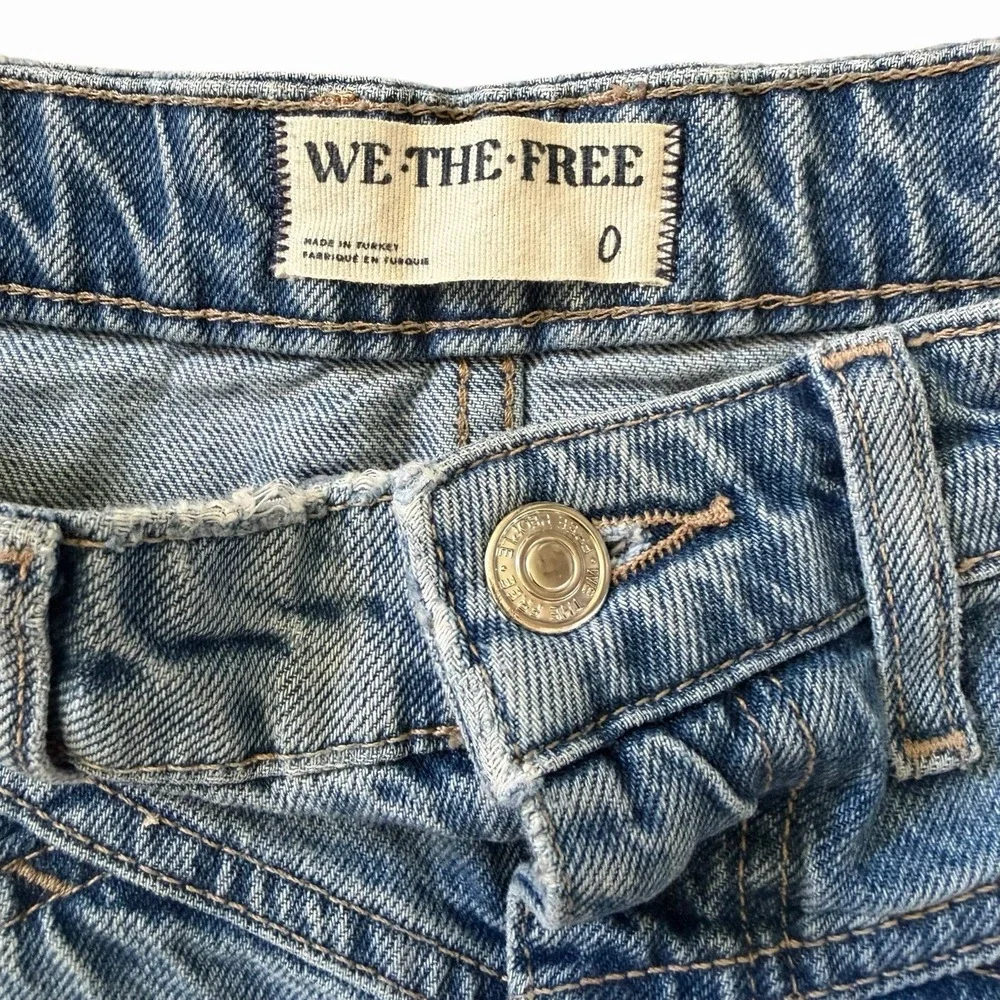 We The Free Come As You Are Denim Maxi Skirt Sz 0 Slit Coastal Cowgirl Country